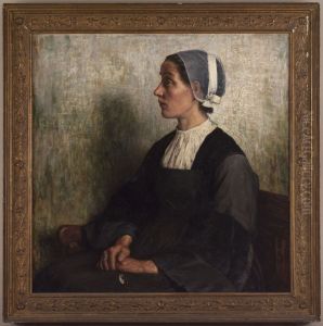 Bretonne en priere by Henri Guinier