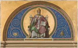 Esquisse pour l'eglise Saint-Ambroise : Saint Ambroise by Charles Soulacroix