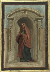 Esquisse pour l'eglise Notre-Dame-de-Bonne-Nouvelle : Sainte Elisabeth by Nicolas-Auguste Hesse