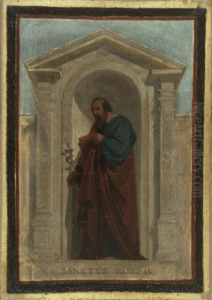 Esquisse pour l'eglise Notre-Dame-de-Bonne-Nouvelle : Saint Joseph - view 1