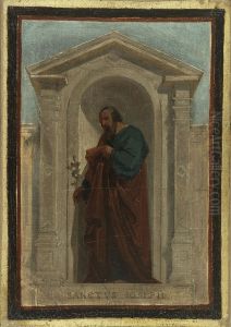 Esquisse pour l'eglise Notre-Dame-de-Bonne-Nouvelle : Saint Joseph by Nicolas-Auguste Hesse