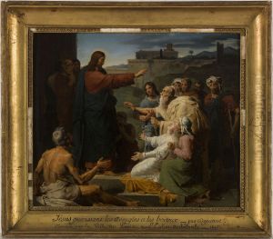 Esquisse pour l'ancienne eglise Saint-Vincent-de-Paul : Jesus guerissant les aveugles et les boiteux by Francois-Louis Dejuinne