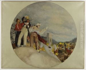 Esquisse pour la mairie du 10eme (salle des fetes): Parade sur les boulevards Esquisse pour la mairie du 10eme (salle des fetes): Parade sur les boulevards