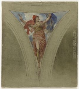 Esquisse pour l'escalier des fetes de l'Hotel de Ville de Paris : La chanson patriotique