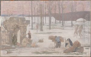 L'Hiver, esquisse pour l'Hotel de Ville de Paris by Pierre Puvis de Chavannes