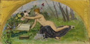 Esquisse pour le salon des Sciences de l'Hotel de Ville de Paris : La Botanique by Ernest Ange Duez