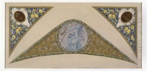 Esquisse pour l'escalier des Fetes de l'Hotel de Ville de Paris : Capricorne