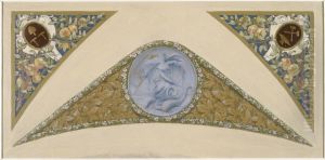Esquisse pour l'escalier des Fetes de l'Hotel de Ville de Paris : Poisson by Luc-Olivier Merson