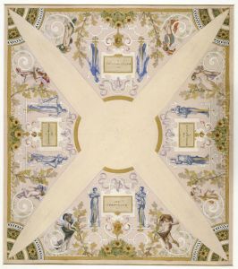 Esquisse pour l'escalier des Fetes de l'Hotel de Ville de Paris : Octobre