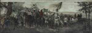 Esquisse pour le decor de la galerie de la cour d'Honneur de la Sorbonne : La Fete du Lendit by Jean-Joseph Weerts