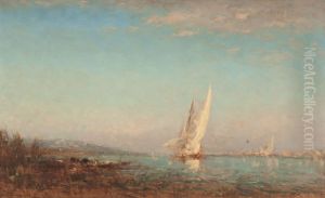 Martigues, la voile blanche by Felix Ziem