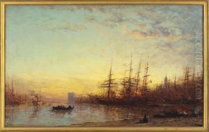 Le port de Marseille au coucher du soleil
