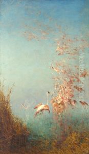 Envol de flamants roses, etang de Vaccares