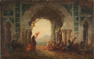 Serail a Constantinople, la danse de l'almee by Felix Ziem
