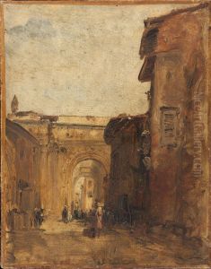 Une rue a Florence by Felix Ziem