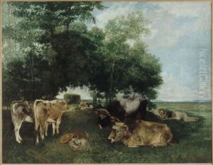 La sieste pendant la saison des foins by Gustave Courbet