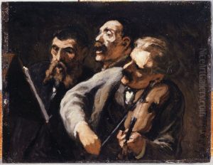 Trio d'amateurs by Honore Daumier