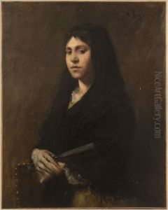 Femme a l'eventail by Alexandre Falguiere