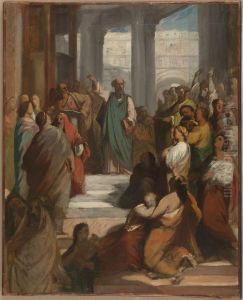 Esquisse pour l'eglise Saint-Jacques-Saint-Christophe de la Villette : Saint Paul a Ephese by Jean-Francois Bremond