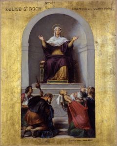 Esquisse pour la chapelle de la Compassion de l'eglise Saint-Roch : "La Vierge consolatrice" Esquisse pour la chapelle de la Compassion de l'eglise Saint-Roch : "La Vierge consolatrice"