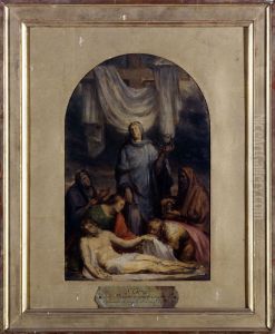 Esquisse pour la chapelle de la Compassion de l'eglise Saint-Roch : "Le Christ descendu de la Croix" by Sebastien Cornu