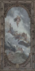 Esquisse pour le plafond du salon d'entree Nord de l'Hotel de Ville de Paris : la Nature inspiratrice et educatrice by Henri Bonis