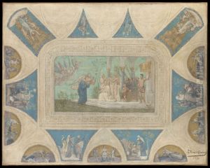 Esquisse pour l'Hotel de Ville de Paris : Hommage de la Ville de Paris a Victor Hugo by Pierre Puvis de Chavannes