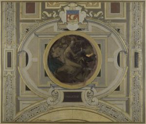 Esquisse pour la voute de la galerie des Metiers de l'Hotel de Ville : Industrie by Pierre-Victor Galland