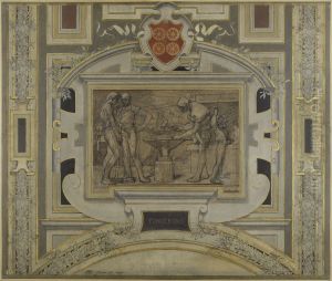 Esquisse pour la galerie des Metiers de l'Hotel de Ville: Forgerons by Pierre-Victor Galland