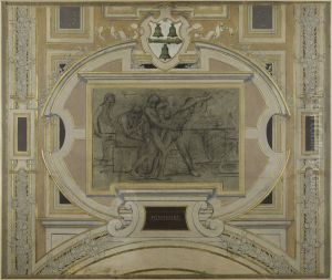 Esquisse pour la galerie des Metiers de l'Hotel de Ville : Fondeurs