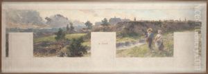 Esquisse pour la mairie de Bagnolet : Vues des environs de Bagnolet. L'Ouest - Charonne - Les Lilas Esquisse pour la mairie de Bagnolet : Vues des environs de Bagnolet. L'Ouest - Charonne - Les Lilas