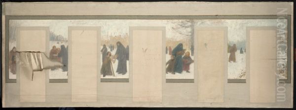 Esquisse pour la mairie de Bagnolet : Paysage d'Hiver - view 1