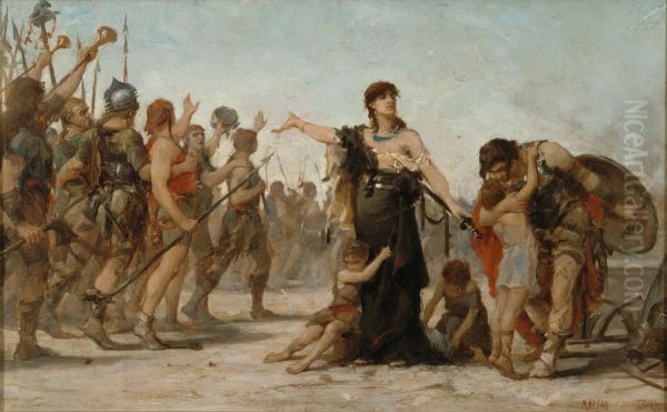 Esquisse pour la salle des mariages de la mairie du 2eme : Le sacrifice a la Patrie - view 1
