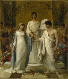 Esquisse pour la salle des mariages de la mairie du 2eme : Le Mariage by Georges Moreau de Tours