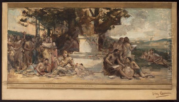 Esquisse pour la mairie du 4eme : L'etude des sciences et des arts - view 1