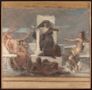 Esquisse pour la salle des fetes de la mairie du 4eme : Le Destin by Leon Comerre