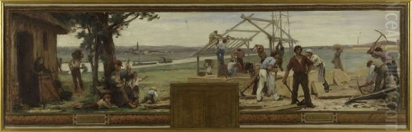 Esquisse pour la mairie de Saint Maur-des-Fosses: Famille et Travail - view 1