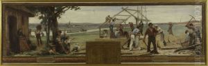 Esquisse pour la mairie de Saint Maur-des-Fosses: Famille et Travail by Paul Baudouin
