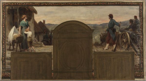 Esquisse pour la mairie de Saint-Maur-des-Fosses : Maternite et Patrie - La defense de la Patrie - view 1
