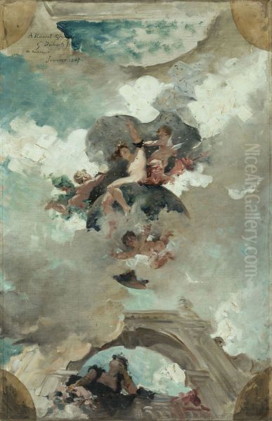 Esquisse pour le plafond du foyer de la Comedie francaise : Diane reine de la nuit - view 1