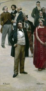 Le panorama du siecle : Dumas, Rachel, Daumier, Gavarni, Henri Monnier, Frederick Lemaitre, Rude, Horace Vernet, Delaroche by Henri Gervex
