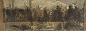 Le Jugement Universel, esquisse by Auguste-Barthelemy Glaize