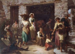 Scene de rue en Italie by Auguste Dutuit
