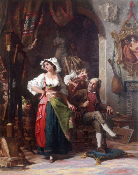 Modeles dans un atelier, pendant l'absence du peintre - view 1
