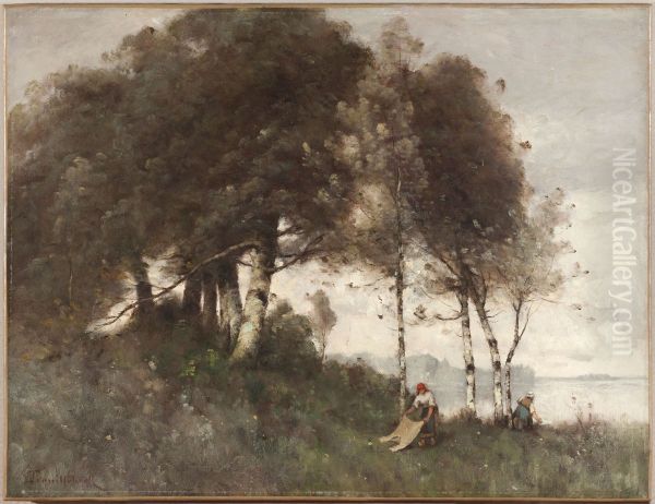 Paysage aux lavandieres - view 1