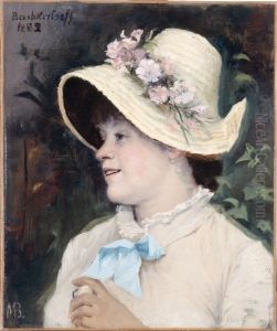 La Parisienne, portrait d'Irma, modele a l'Academie Julian by Marie Bashkirtseva