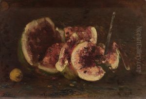 Nature morte aux pasteques et couteau
