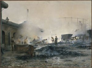 L'usine a gaz de Courcelles by Ernest Jean Delahaye