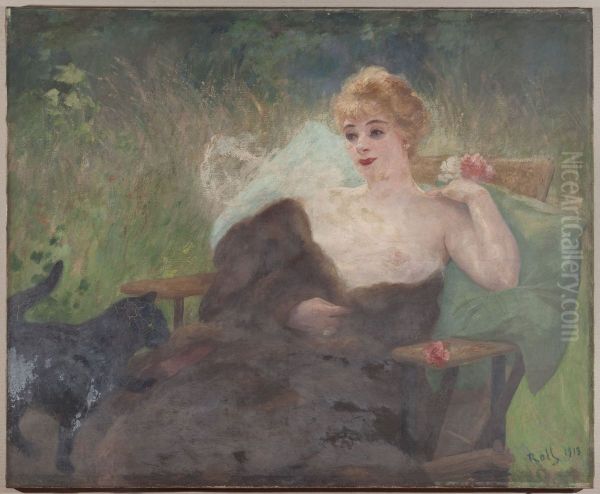 Portrait of MissAmelie Dieterle, in 1913. Title :In June, Amelie Dieterle. - view 1