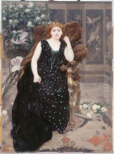 Portrait de Jane Hading by Alfred Philippe Roll